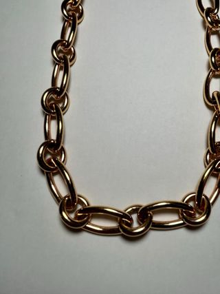 Collar baño oro rosa sobre plata Eslabones gruesos