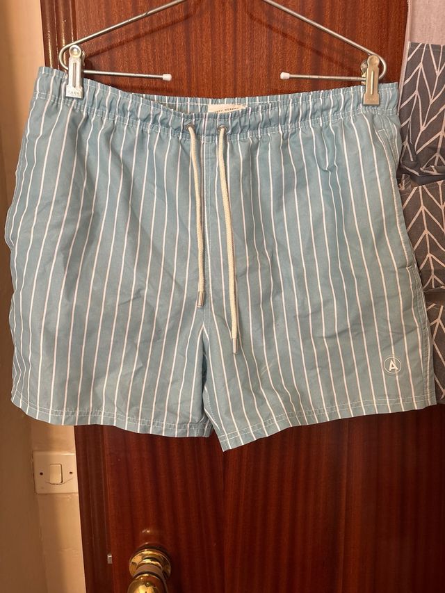 Bañador rayas azul blanco - XL