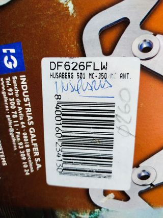 Disco freno Galfer DF626FLW