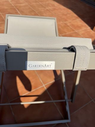 Hamacas aluminio gris - Tumbonas plegables.