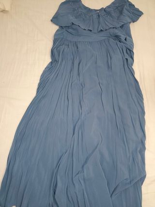 Vestido azul fiesta largo