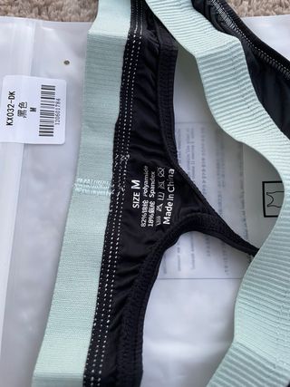 Tanga para Hombre Negro/Verde M