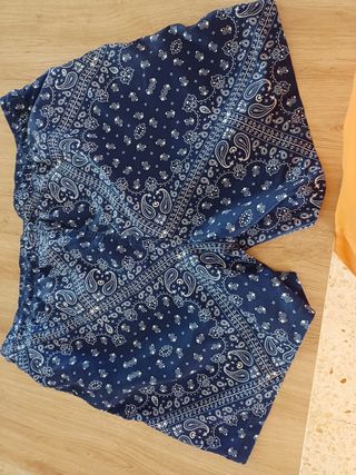 Bañador azul elegante hombre con bolsillos y forro