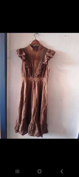 Vestido marrón boho chic