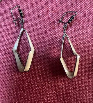 Pendientes Plata - Aretes Plata y esmalte y anillo