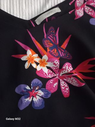 Top negro flores - Talla 38