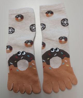 Calcetines 5 dedos donuts -talla 40-46