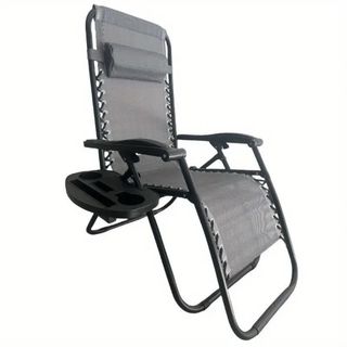Silla reclinable negra - Plegable
