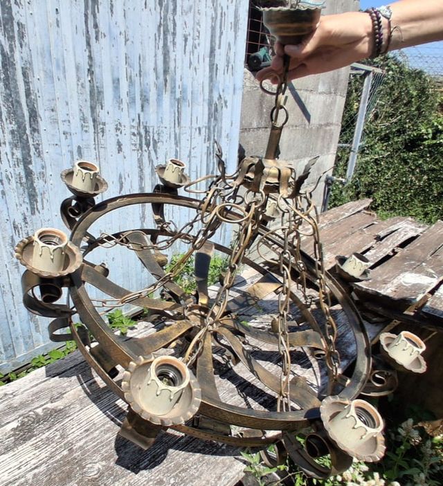 Lampara techo vintage metal