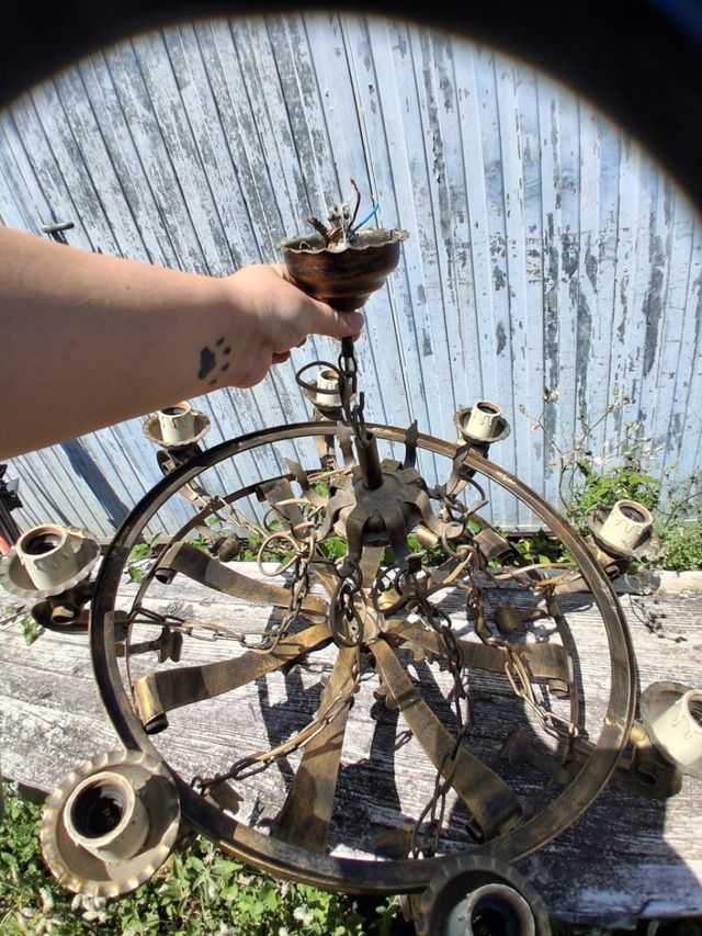 Lampara techo vintage metal