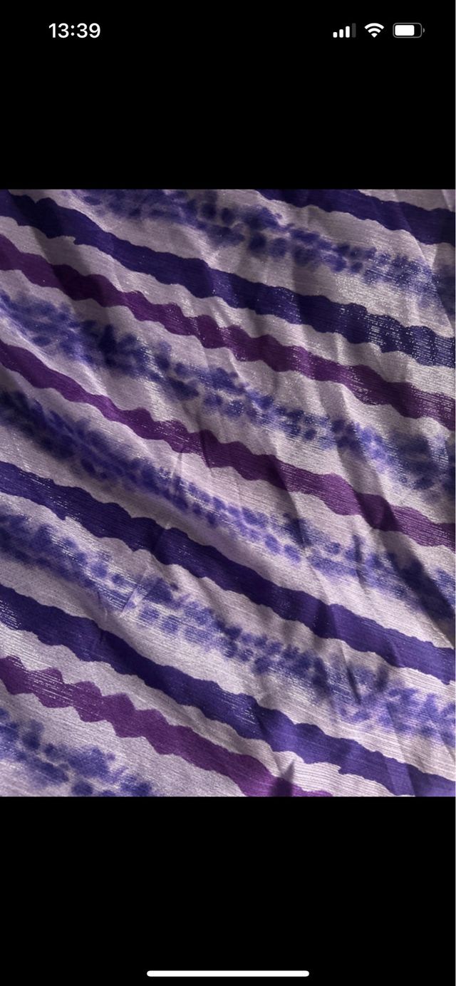 Falda midi estampada azul y morada