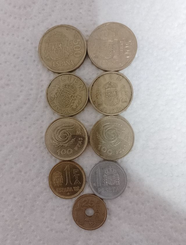 8 Monedas Peseta España