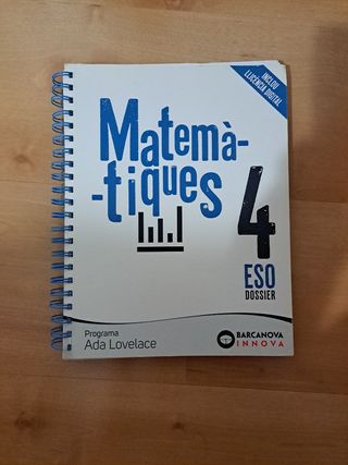 Ada Lovelace 4 ESO. Dossier. Matemàtiques