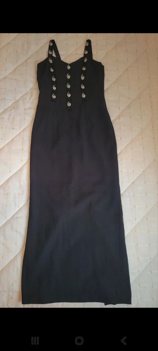 Vestido Negro Largo Fiesta Talla 36