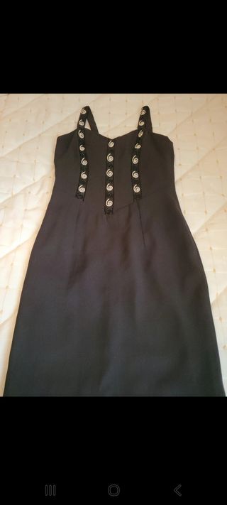 Vestido Negro Largo Fiesta Talla 36