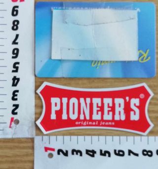 Sticker - adesivo Pioneer's Original Jeans,anni 80