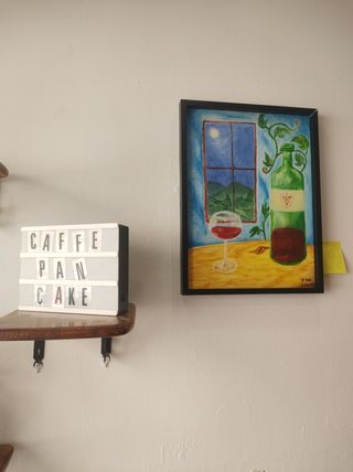 Cuadro Bodegón Vino - Óleo 