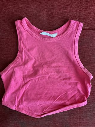 Top corto rosa