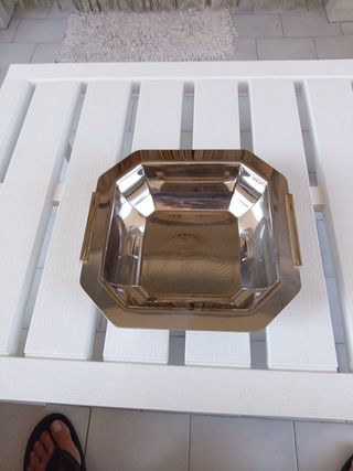 Vassoio acciaio inox ottagonale