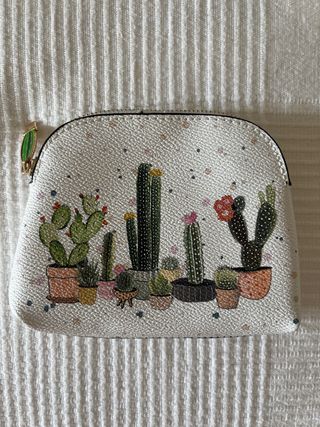 Monedero Cactus - Blanco y Verde