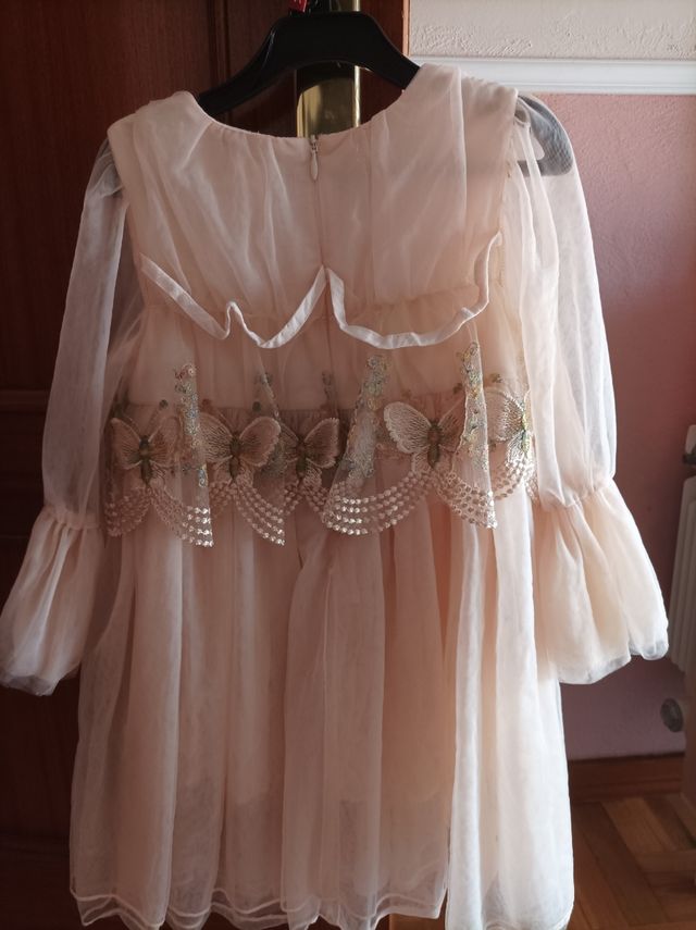 Vestido niña beige fiesta
