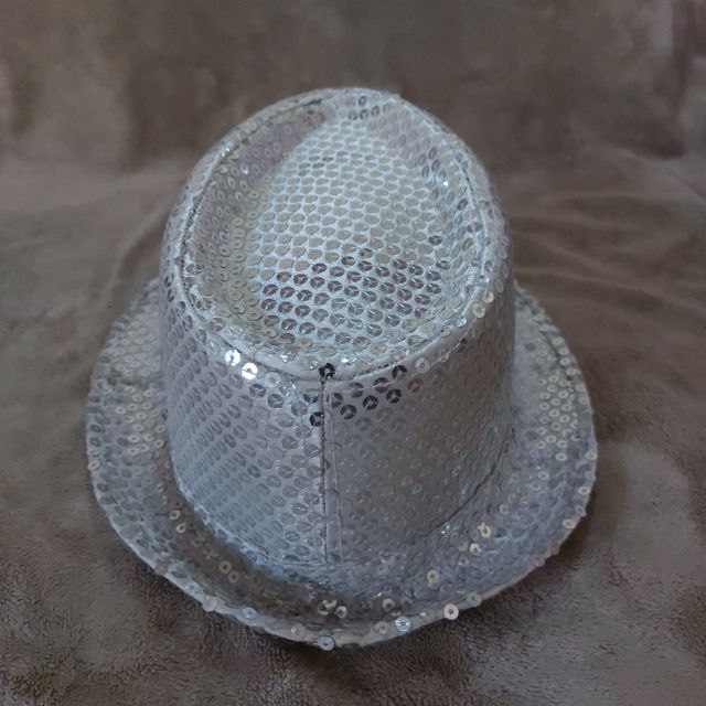 Gorro plata lentejuelas