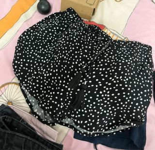 Shorts lunares - blanco y negro