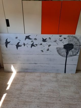 Cabecero cama madera blanco