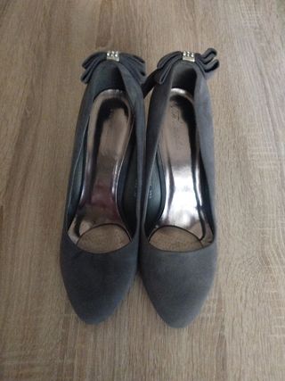 Tacones grises - Zapatos mujer