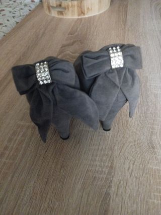 Tacones grises - Zapatos mujer