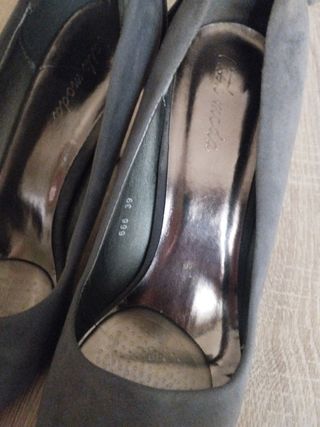 Tacones grises - Zapatos mujer