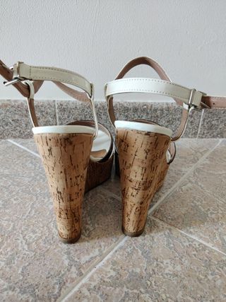Sandali Armani zeppa - bianchi e argento