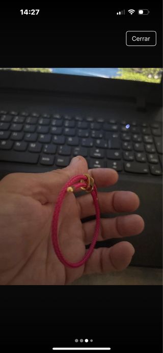 Pulsera Hermès - Rosa y Dorado