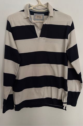 Polo Sfera Men rayas blanco-negro