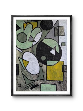 Cuadro abstracto moderno del pintor D. Castiñeyra