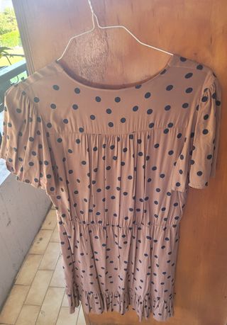 Abito OVS - L - Pois Marrone
