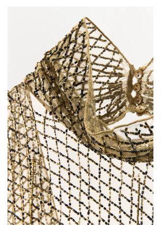 Vestido Zara mini dorado