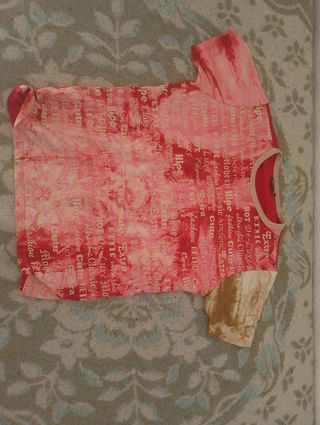 Camiseta tie-dye rosa-rojo