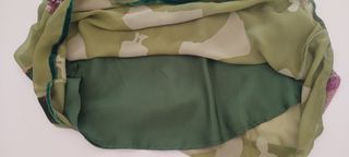 Vestito lungo vintage, misto seta, decorato lana.