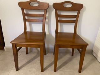 6 Sillas madera maciza estilo provenzal