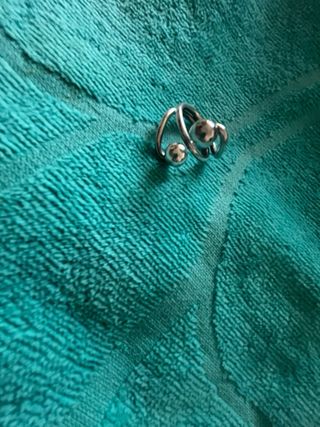 Anillo plata 2 bolas