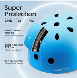 Casco bici bimbi azzurro
