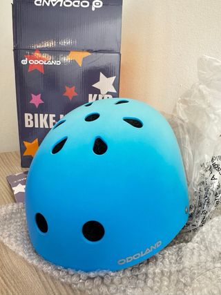 Casco bici bimbi azzurro