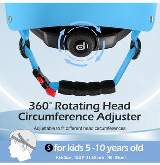Casco bici bimbi azzurro