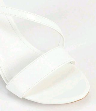 Sandalias tacón blanco mujer - talla 38