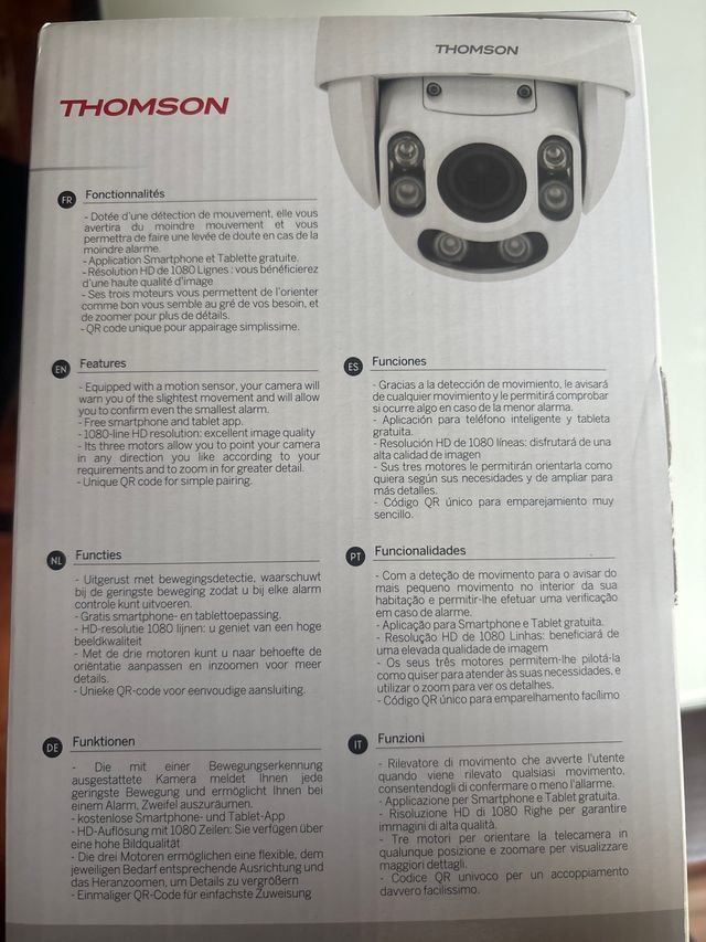 Cámara vigilancia exterior Thomson DSC-925W PRO