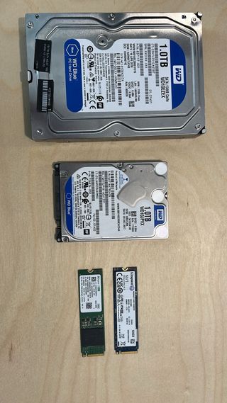 SSD NVMe + HDD 1TB nuevos – desde 25€ / Pack 175€