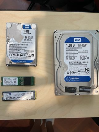 SSD NVMe + HDD 1TB nuevos – desde 25€ / Pack 175€