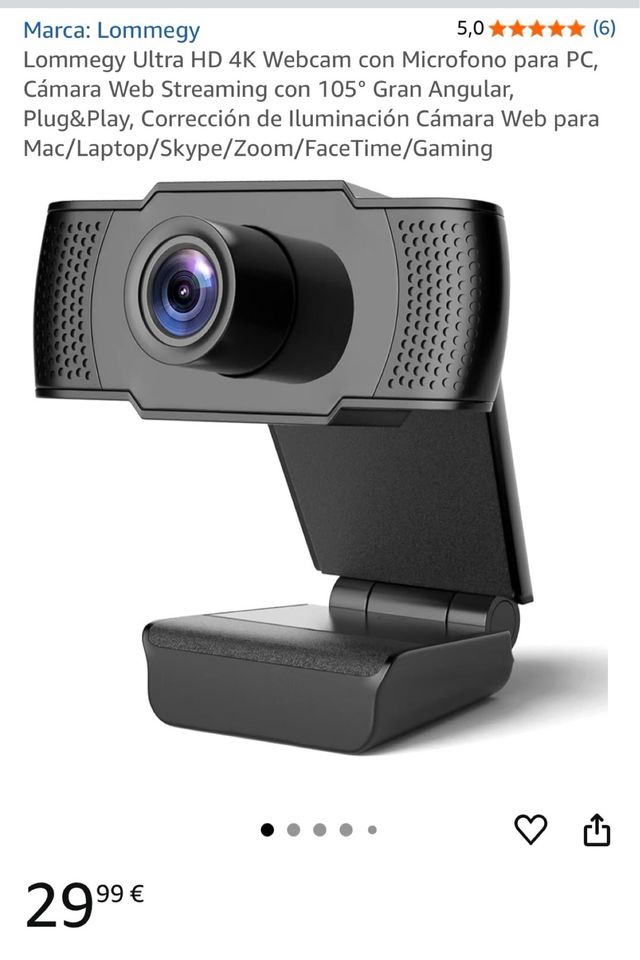 Webcam con Micrófono - Nueva a estrenar.