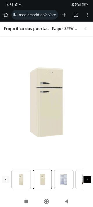Nevera Fagor 3FFV - Crema